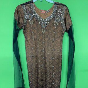 Brown Indian Top By Tamatoo